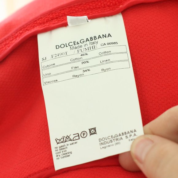 DOLCE & GABBANA Red Double-Breasted Short Pea Coat - Picture 6 of 6